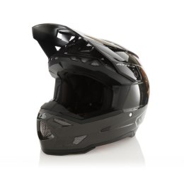 6D HELMETS KASK CROSS/ENDURO MODEL ATR-3 SOLID GLOSS BLACK KOLOR CZARNY/SZARY ROZMIAR S ( 56 - 57 CM )