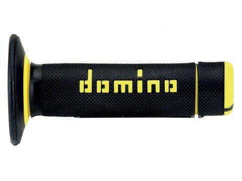 DOMINO MANETKI (GRIPY) OFF ROAD DWUSKŁADNIKOWE KOLOR CZARNY/ŻÓŁTY