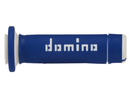 DOMINO MANETKI (GRIPY) OFF ROAD DWUSKŁADNIKOWE KOLOR NIEBIESKI/BIAŁY