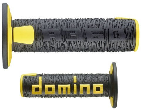 DOMINO MANETKI (GRIPY) OFF ROAD NEW LAMELAR DWUSKŁADNIKOWE KOLOR CZARNY/ŻÓŁTY