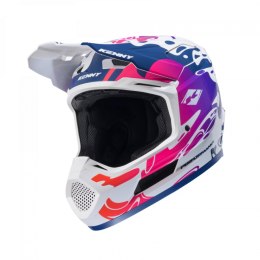 KENNY RACING KASK CROSS/ENDURO MODEL PERFORMANCE ERT GRAPHIC FLUID KOLOR BIAŁY/NIEBIESKI/RÓŻOWY ROZMIAR XXL ( 63 - 64 CM )