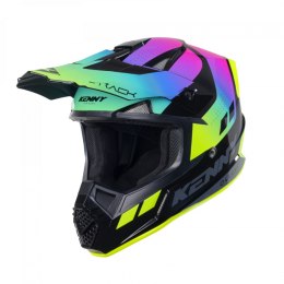 KENNY RACING KASK CROSS/ENDURO MODEL TRACK GRAPHIC NEON KOLOR CZARNY/ZIELONY/RÓŻOWY ROZMIAR XS ( 53 - 54 CM )