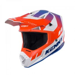 KENNY RACING KASK CROSS/ENDURO MODEL TRACK GRAPHIC PATRIOT KOLOR BIAŁY/NIEBIESKI/CZERWONY ROZMIAR L ( 59 - 60 CM )