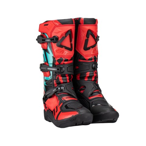 LEATT PROMOCJA BUTY CROSS 3.5 JUNIOR (DZIECIĘCE) BOOTS FUEL KOLOR CZERWONY/CZARNY/NIEBIESKI ROZMIAR 35.5 / 22.5 cm