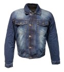 ROLEFF WIELKA PROMOCJA KURTKA KRÓTKA JEANS ARAMID MODEL RO1515 KOLOR NIEBIESKI ROZMIAR L