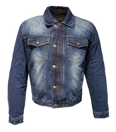 ROLEFF WIELKA PROMOCJA KURTKA KRÓTKA JEANS ARAMID MODEL RO1515 KOLOR NIEBIESKI ROZMIAR L