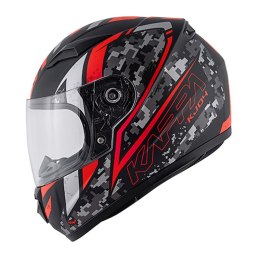 KAPPA 2024/12 KASK KJ04 EVO PROX JUNIOR INTEGRALNY FULLFACE KOLOR / CZARNY / CZERWONY FLUO MATT ROZMIAR 50 / M (HOMOLOGACJA ECE 