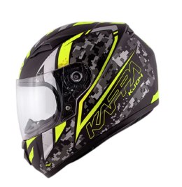 KAPPA 2024/12 KASK KJ04 EVO PROX JUNIOR INTEGRALNY FULLFACE KOLOR / CZARNY / ŻÓŁTY FLUO MATT ROZMIAR 50 / M (HOMOLOGACJA ECE 22R