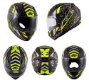 KAPPA 2024/12 KASK KJ04 EVO PROX JUNIOR INTEGRALNY FULLFACE KOLOR / CZARNY / ŻÓŁTY FLUO MATT ROZMIAR 50 / M (HOMOLOGACJA ECE 22R