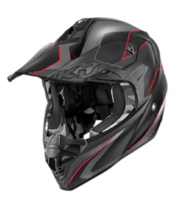 KAPPA 2024/12 KASK KV49 EVO CHASER CROSS KOLOR CZARNY SZARY CZERWONY MATT ROZMIAR 63 / XXL ( HOMOLOGACJA ECE 22R06 )