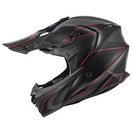 KAPPA 2024/12 KASK KV49 EVO CHASER CROSS KOLOR CZARNY SZARY CZERWONY MATT ROZMIAR 63 / XXL ( HOMOLOGACJA ECE 22R06 )