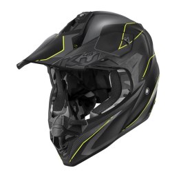 KAPPA 2024/12 KASK KV49 EVO CHASER CROSS KOLOR CZARNY SZARY ŻÓŁTY FLUO MATT ROZMIAR 60 / L ( HOMOLOGACJA ECE 22R06 )