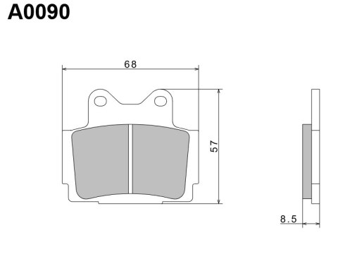 NISSIN 2024/10 KLOCKI HAMULCOWE KH104 PREMIUM SEMI-METALLIC (SPIEK METALICZNY) (ECE R90) (MADE IN JAPAN)