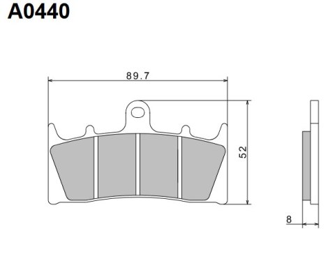 NISSIN 2024/10 KLOCKI HAMULCOWE KH188 PREMIUM SEMI-METALLIC (SPIEK METALICZNY) (ECE R90) (MADE IN JAPAN)