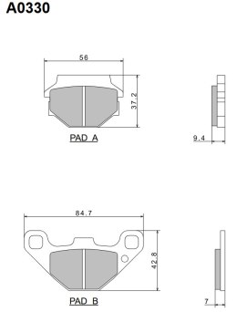 NISSIN 2024/10 KLOCKI HAMULCOWE KH67 PREMIUM SEMI-METALLIC (SPIEK METALICZNY) (ECE R90) (MADE IN JAPAN)