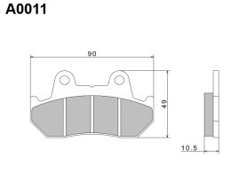 NISSIN 2024/10 KLOCKI HAMULCOWE KH69 PREMIUM SEMI-METALLIC (SPIEK METALICZNY) (ECE R90) (MADE IN JAPAN)