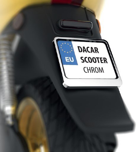 BIKETEC RAMKA DO TABLICY (NA TABLICĘ) REJESTRACYJNEJ SKUTER/SCOOTER KOLOR CHROM