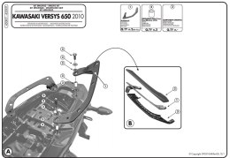 KAPPA ADAPTER DO ZAMONTOWANIA STELAŻA BOCZNEGO KLR450 ORAZ KLXR450 BEZ UŻYCIA STELAŻA CENTRALNEGO