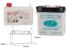 LANDPORT AKUMULATOR 6N11A-3A (MD 6N11A-3A) 6V 11AH 120X60X128 (Z ELEKTORLITEM) (4) UE2019/1148