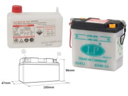 LANDPORT AKUMULATOR 6N4B-2A (MD 6N4B-2A) 6V 4AH 100X47X96 OBSŁUGOWY - ELEKTROLIT OSOBNO (4) UE2019/1148