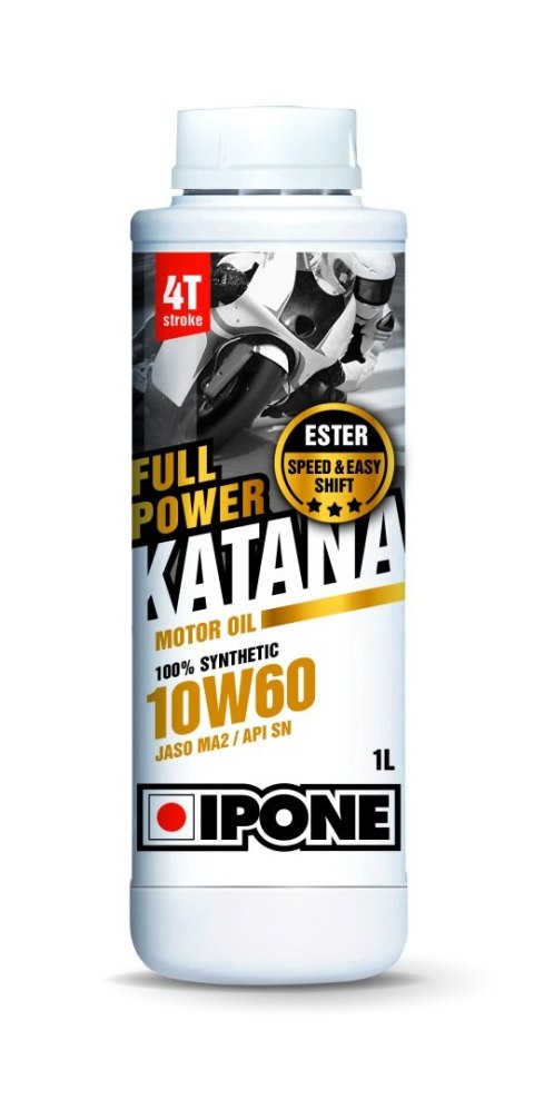 IPONE FULL POWER KATANA 10W60 OLEJ SILNIKOWY 100% SYNTETYK 1L (ESTER, MA2) (AKC) (15)