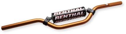 RENTHAL KIEROWNICA 7/8 CALA (22MM) MX MINI HANDLEBAR ORANGE KTM 85 SX PADDED KOLOR POMARAŃCZOWY Z GĄBKĄ