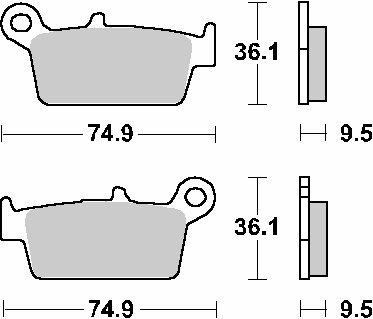 SBS PROMOCJA KLOCKI HAMULCOWE KH131 STREET CERAMIC KOLOR CZARNY