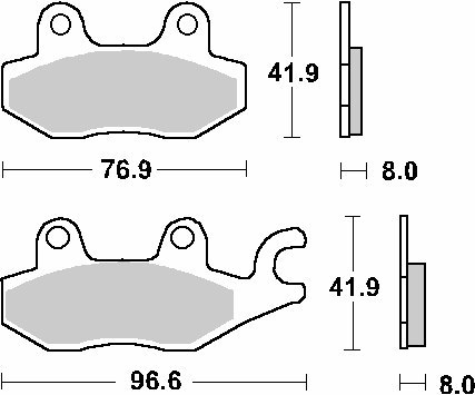 SBS PROMOCJA KLOCKI HAMULCOWE KH165 / KH215 STREET CERAMIC KOLOR CZARNY