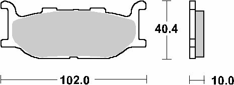 SBS PROMOCJA KLOCKI HAMULCOWE KH179 STREET CERAMIC KOLOR CZARNY PASUJE DO : YAMAHA XP400 `04; XP500 T-MAX