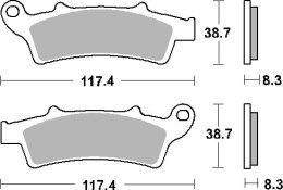 SBS PROMOCJA KLOCKI HAMULCOWE KH324 MAXI CARBON CARBON TECH KOLOR CZARNY PASUJE DO: SKUTERY APRILIA 125/500, KYMCO 125/350, MALA