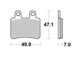 SBS PROMOCJA KLOCKI HAMULCOWE KH350 STREET CERAMIC KOLOR CZARNY PASUJE DO: BMW C125/200, MALAGUTI MADISON 3, PRZÓD