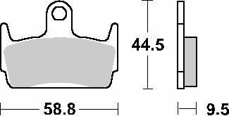 SBS WYPRZEDAŻ KLOCKI HAMULCOWE KH234 STREET CERAMIC HONDA SZX 50 X8R '98-'04, KYMCO DD 50 SNIPER '94-'96, HEROISM 150 '95-'97, S