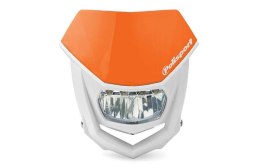 POLISPORT LAMPA PRZEDNIA UNIWERSALNA HALO Z ŻARÓWKĄ LED KOLOR POMARAŃCZOWY KTM