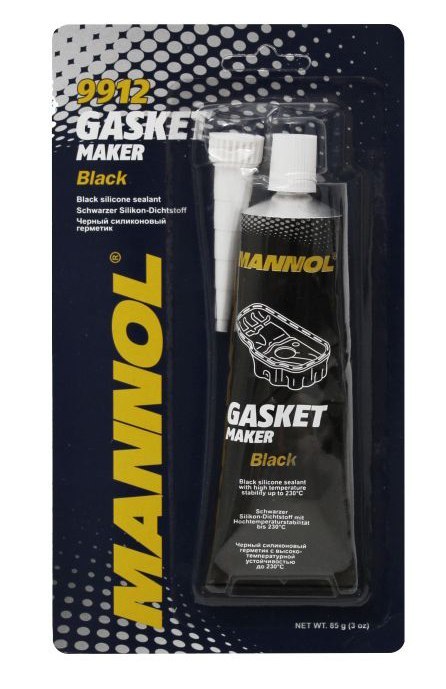 MANNOL GASKET MAKER - SILIKON USZCZELNIAJĄCY- KOLOR CZARNY 85G (ZASTĘPUJE USZCZELKI) (9912) (144)