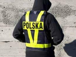 BIKETEC WYPRZEDAŻ SAFE VEST KAMIZELKA SIATKOWA Z PASAMI ODBLASKOWYMI ZAPINANA NA RZEPY NA PLECACH NAPIS POLSKA ODPINANY ROZMIAR 