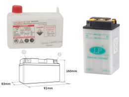 LANDPORT AKUMULATOR B49-6 (MD B49-6) 6V 8AH 91X83X161 OBSŁUGOWY - ELEKTROLIT OSOBNO (4) UE2019/1148