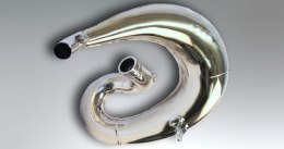 DEP PIPES PROMOCJA ARMOURED DYFUZOR/KOMORA/TUBA REZONANSOWA NIKLOWANA (FRONT EXHAUST PIPE NICKEL): KAWASAKI KX 250 '05-'19 (WZMO