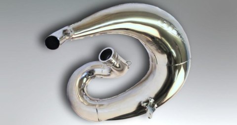 DEP PIPES PROMOCJA ARMOURED DYFUZOR/KOMORA/TUBA REZONANSOWA NIKLOWANA (FRONT EXHAUST PIPE NICKEL): KAWASAKI KX 250 '05-'19 (WZMO