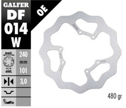 GALFER TARCZA HAMULCOWA PRZÓD HONDA CR 125R/250R '95-'07, CR 500 '95-'00, CRF 250R/450R '02- WAVE (240X101X3MM)