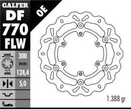 GALFER TARCZA HAMULCOWA PRZÓD KTM 950/990 ADVENTURE '02-'11, LC4 620/640/660/690 (300X124,4X5) WAVE