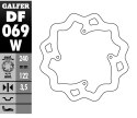 GALFER TARCZA HAMULCOWA TYŁ HONDA CR 125R/250R '95-'07, CR 500 '95-'00, CRF 250R/450R '02- WAVE (240X122X4MM)