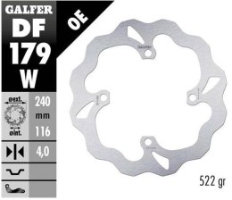 GALFER TARCZA HAMULCOWA TYŁ KAWASAKI KX 125/250 '03-, KX 250F/450F '04-'19, SUZUKI RM 250Z '04-'06 WAVE (240X116X4MM)