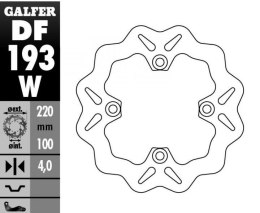 GALFER TARCZA HAMULCOWA TYŁ KAWASAKI ZX 6R (98-07), ER6, Z 750