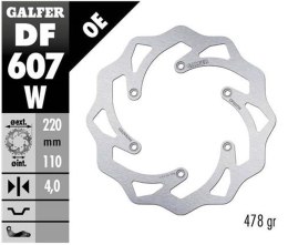 GALFER TARCZA HAMULCOWA TYŁ KTM SX/EXC/LC4 HUSABERG,HUSQVARNA,GAS GAS WAVE (220X110X4MM) (WZÓR OEM KTM)