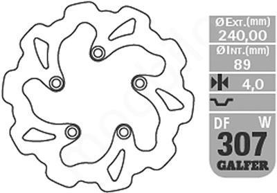GALFER TARCZA HAMULCOWA TYŁ SUZUKI GSF/GSR/SV/RF (240X89X5)
