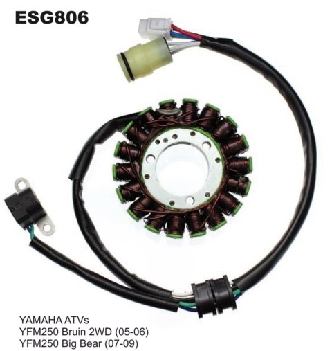 ELECTROSPORT UZWOJENIE ALTERNATORA (STATOR) YAMAHA YFM 250 BIG BEAR (07-09), BRUIN (05-06)