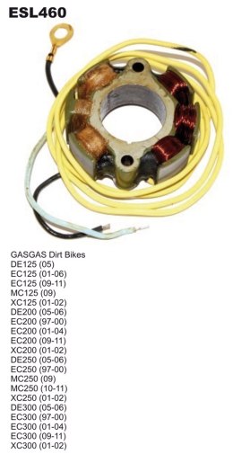 ELECTROSPORT UZWOJENIE ALTERNATORA (STATOR) ZE ŚWIATŁAMI GAS GAS 125/200/250/300 97-11