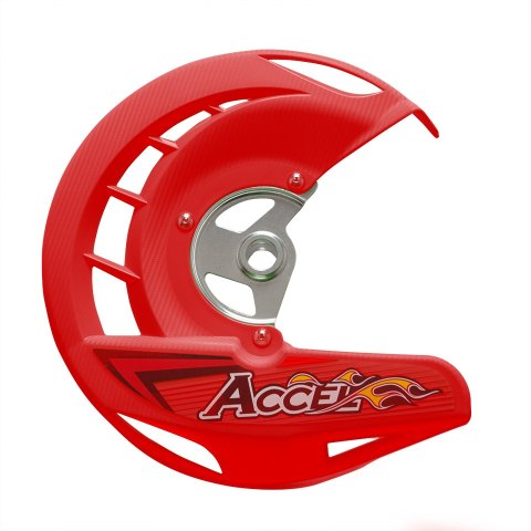 ACCEL OSŁONA TARCZY HAMULCOWEJ PRZÓD HONDA CRF 250/450R,X '04-'14, CR 125/250 '04-'07 KOLOR CZERWONY (FDG-01RD)