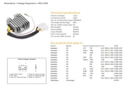 DZE REGULATOR NAPIĘCIA KAWASAKI KZ550/650/750/1000 (ESR370,SH530-12K,21066-1008,RGU-406)