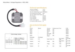 DZE REGULATOR NAPIĘCIA YAMAHA XTZ660 '92-'93, XTZ750 '93-'94, SR500 '78-'82 (2J2-81960-A0, 2J2-81960-A1)